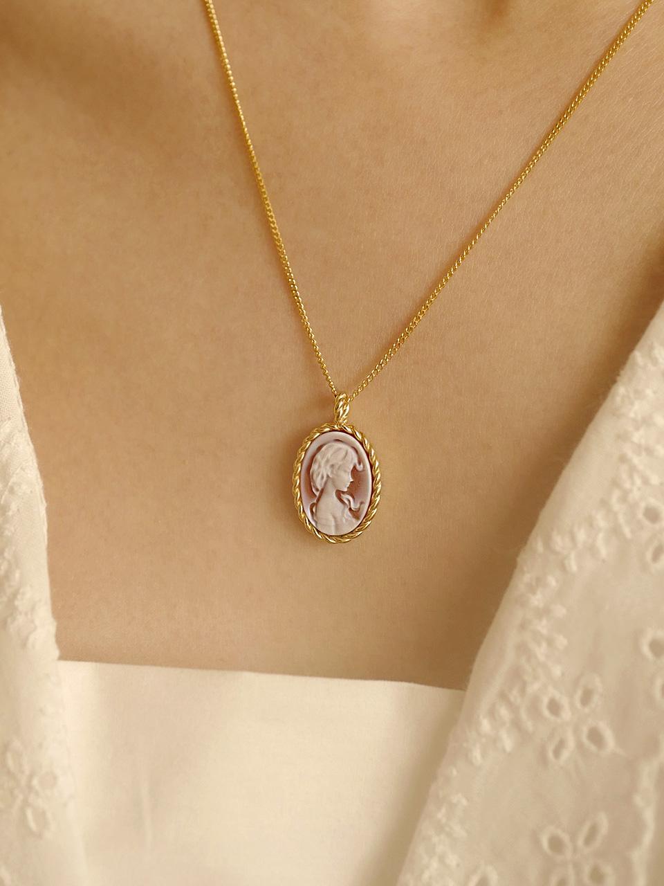 [한정] twist cameo necklace