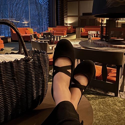 (기획,한정) 국내생산 _ 일본수출라인 캔버스 메리제인 밴딩플랫 B Y J