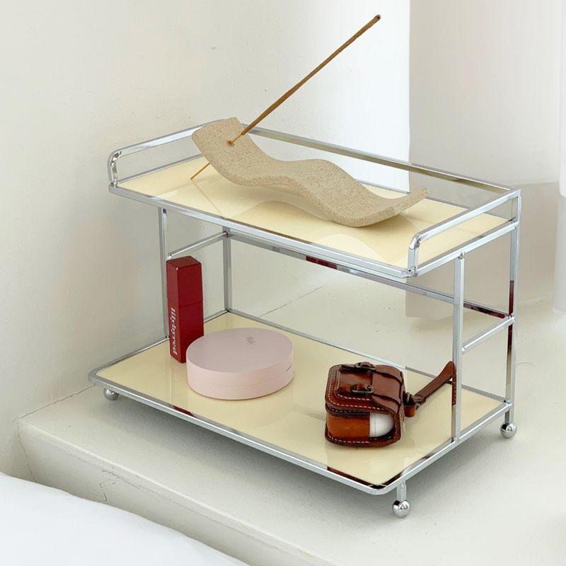 크림 2단 미니선반장