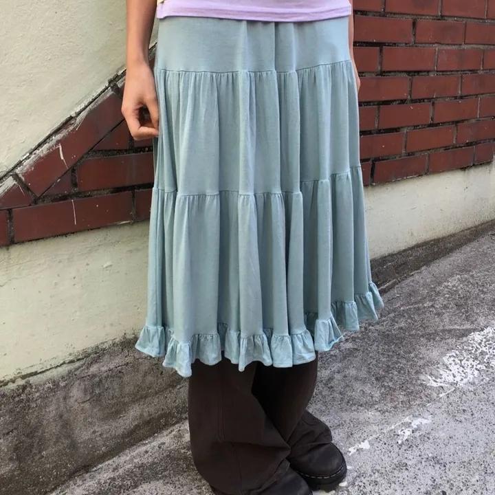mint shirring skirt (1color)