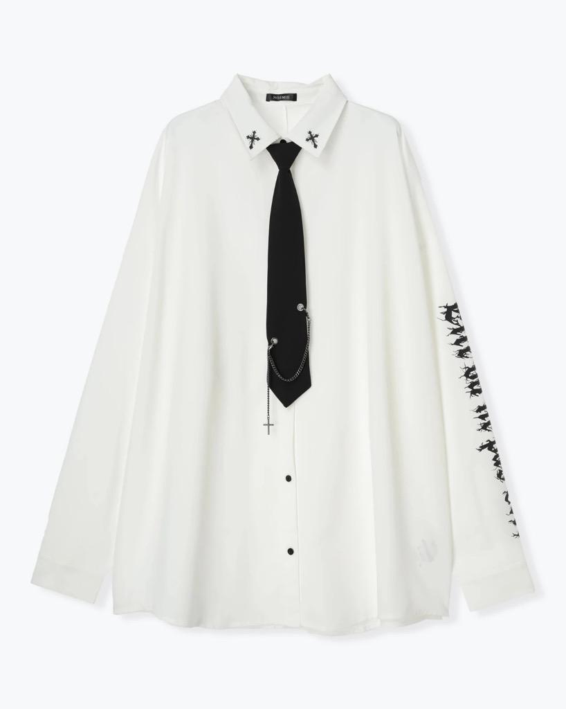 노에미 NOEMIE 넥타이 남녀공용 셔츠 