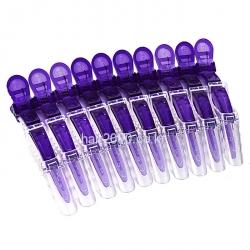 [인그리드] 인그리드 샤크 투명 클립 핀셋  4.5Cm(퍼플) 10개 1세트