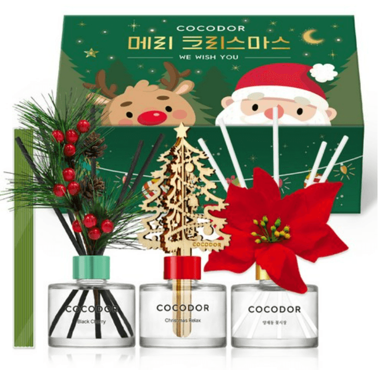 코코도르 크리스마스 디퓨저 120ml 3종 선물세트, B호 블랙체리, 크..., 1세트 - 디퓨저선물세트 | 쿠팡