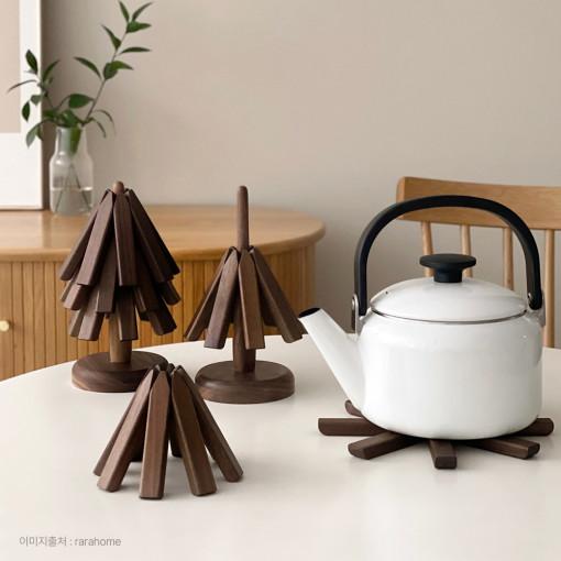 샤토에르 우드 트리 스탠딩 나무 냄비 받침 세트 집들이선물