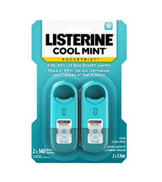 리스테린미스트 포켓미스트 민트 스프레이 휴대용 가글 구강청결제 (7.7mlX2개) - 구강스프레이 | 쿠팡