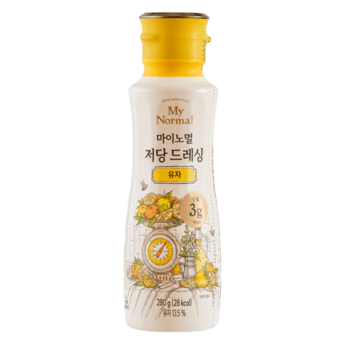 마이노멀 저당 저칼로리 드레싱 유자, 280g, 1개 - 기타드레싱 | 쿠팡
