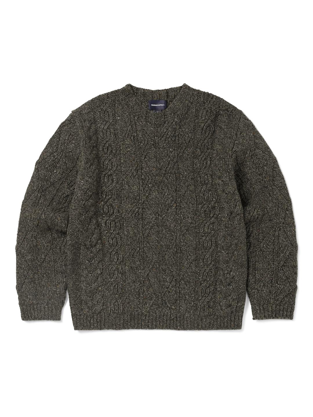 Cable Knit Sweater Brown