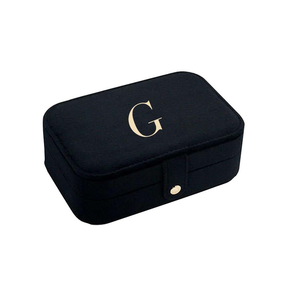 오뗄드레브 이니셜 렉탱글 벨벳 주얼리 박스 악세사리 보관함