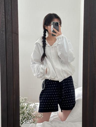 여성 봄 여름 바람막이 레이스 크롭바람막이 바스락점퍼