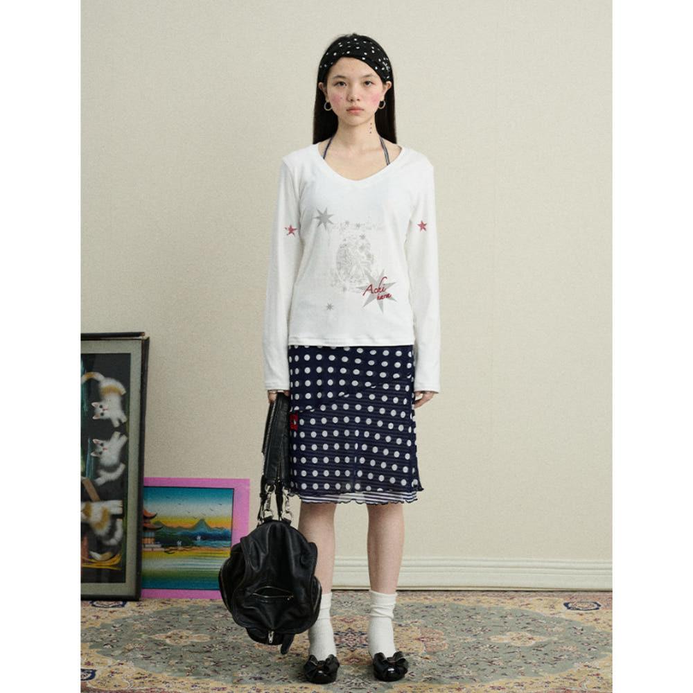 ACHIHARA 아치하라 티셔츠 긴팔 스타 2.0 롱슬리브 베이직 티셔츠