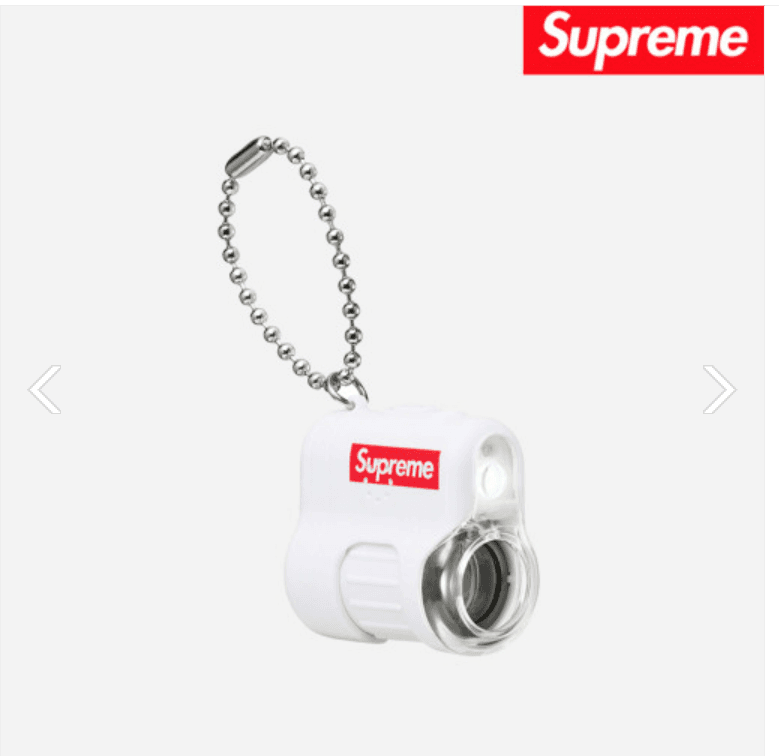 슈프림 x 레이메이 포켓 마이크로스코프 키체인 화이트 23SS