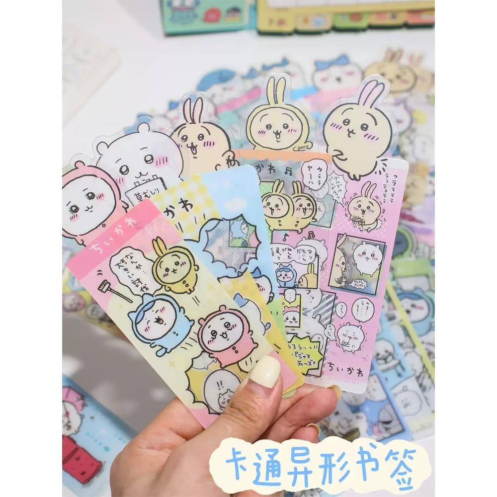 먼작귀 치이카와 북마크 책갈피 북클립 북홀더 독서 용품 문구 하치와레 우사기 32개 세트