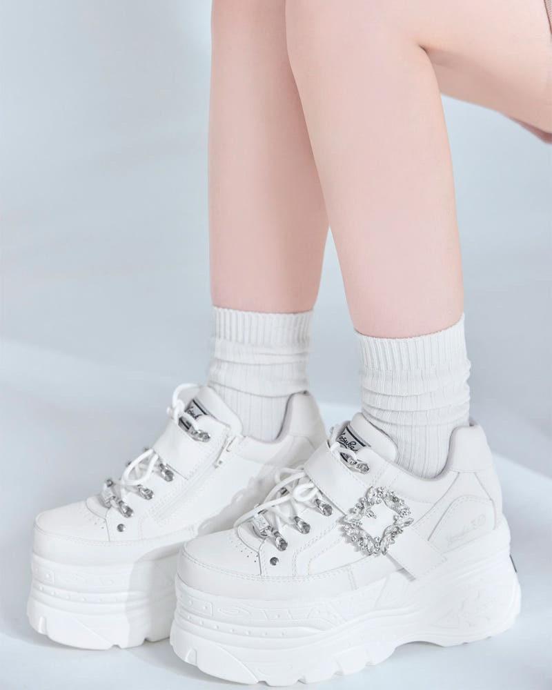 미셸마카롱 YOSUKE 요스케 비쥬 버클 통굽 스니커즈