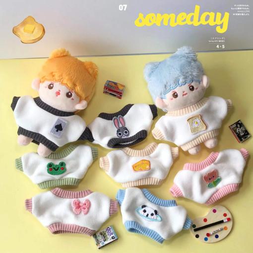 10cm 핸드메이드 쭈리 맨투맨 캐주얼 아이돌 무속성인형 의상 옷