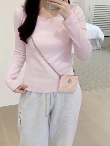 [3col] Ciel T-shirts 화이트 핑크 소라 기본티셔츠