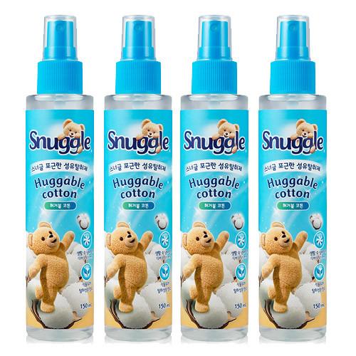스너글 섬유탈취제 허거블코튼150ml 4개 섬유향수 드레스퍼퓸 룸스프레이