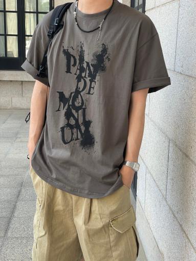 기획 남자 팬데모 데일리 1/2 티셔츠