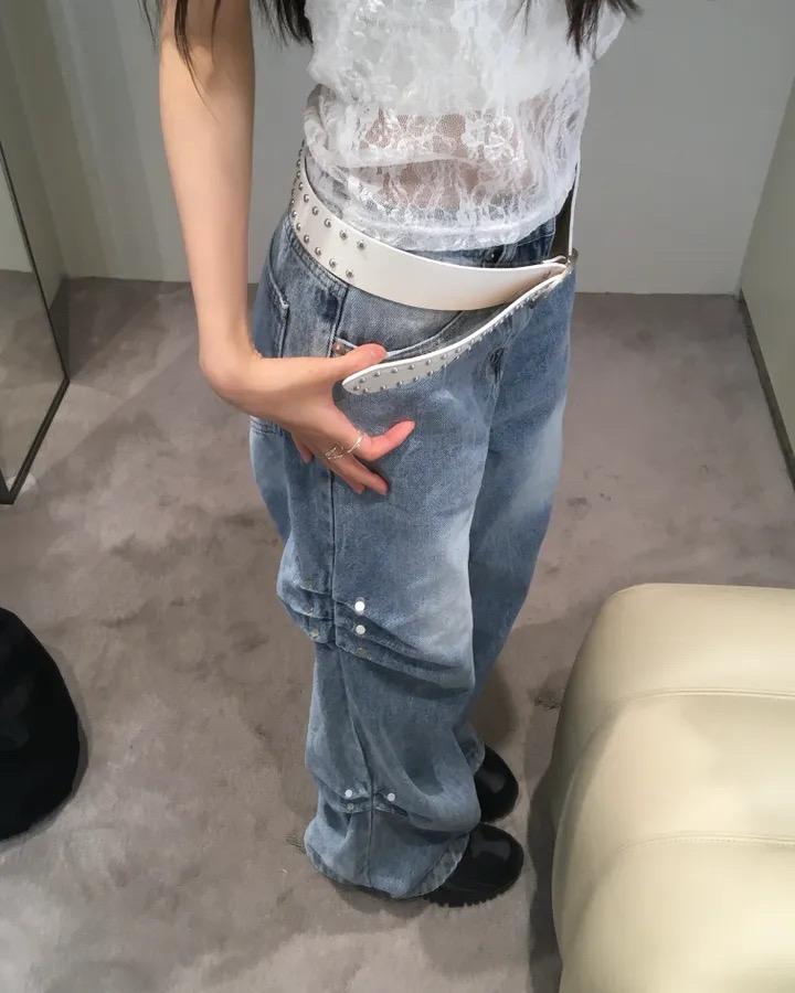 rivets point denim