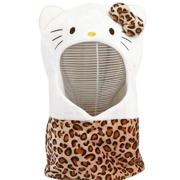 헬로키티 얼굴 호피 모자