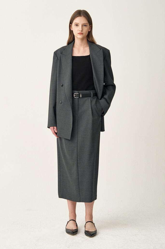 [the CASHMERE] Wool Double Breasted Jacket