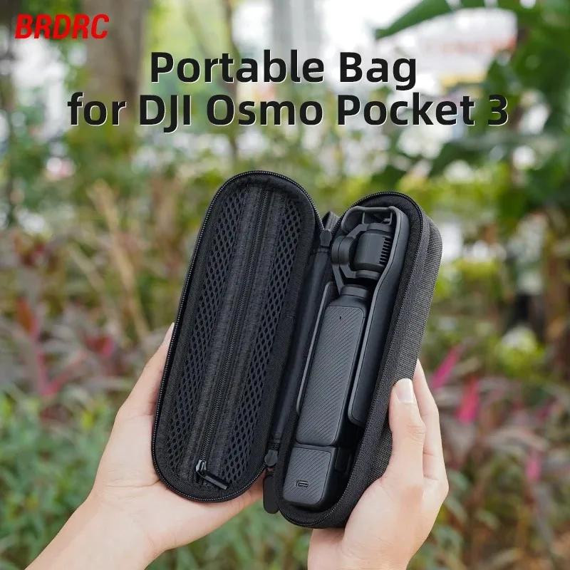 DJI 포켓 3 용 휴대용 수납 가방, 부드러운 플러시 라이너 운반 케이스, 블랙 나일론 여행 가방, 카메라 바디 핸드백 액세서리