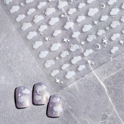 ☁ 구르미 흰 구름 스티커 ☁ / Aha! 025 / 네일 스티커