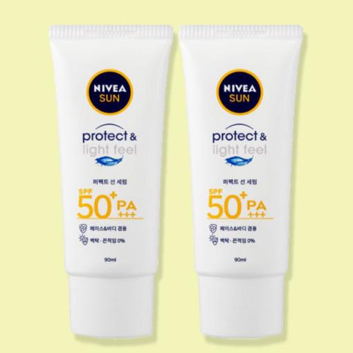 니베아 프로텍트 앤 라이트 필 퍼펙트 선세럼 90ml x 2개 선크림