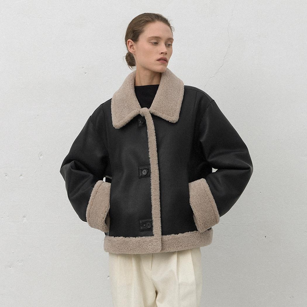 (JK-2988)REVERSIBLE MUSTANG SHORT JACKET