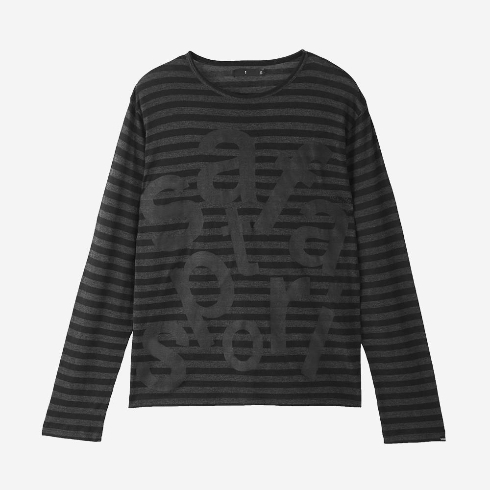 Safarispot Ticketing Stripe Border Tee Black