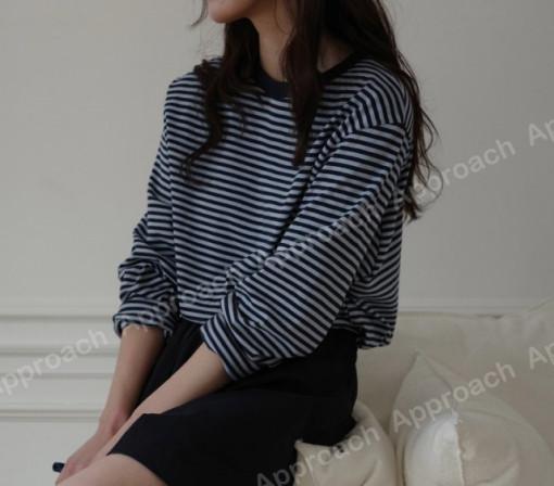 에이미그레이스 Amygrace 줄 단가라 티 3color