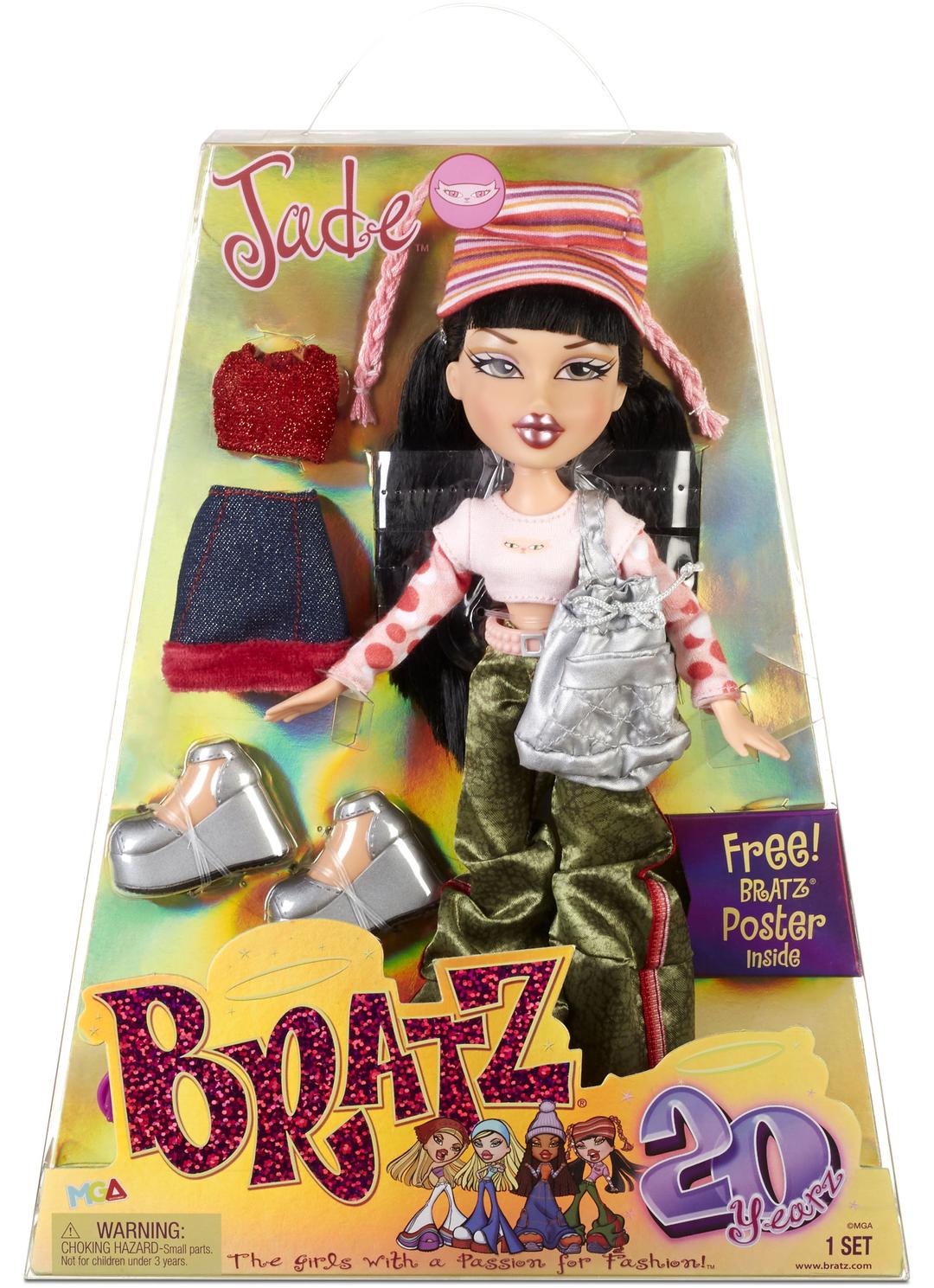 Bratz 20 Yearz Special Anniversary Edition Original Jade Fashion Doll with Accessories and Holographic Poster, Collectible Doll, for Collector Adults and Toys for Girls Ages 5-12+