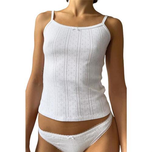 쿠쿠 인티메이트 Cou Cou Intimates 더 피콧 탱크 레귤러 블랙