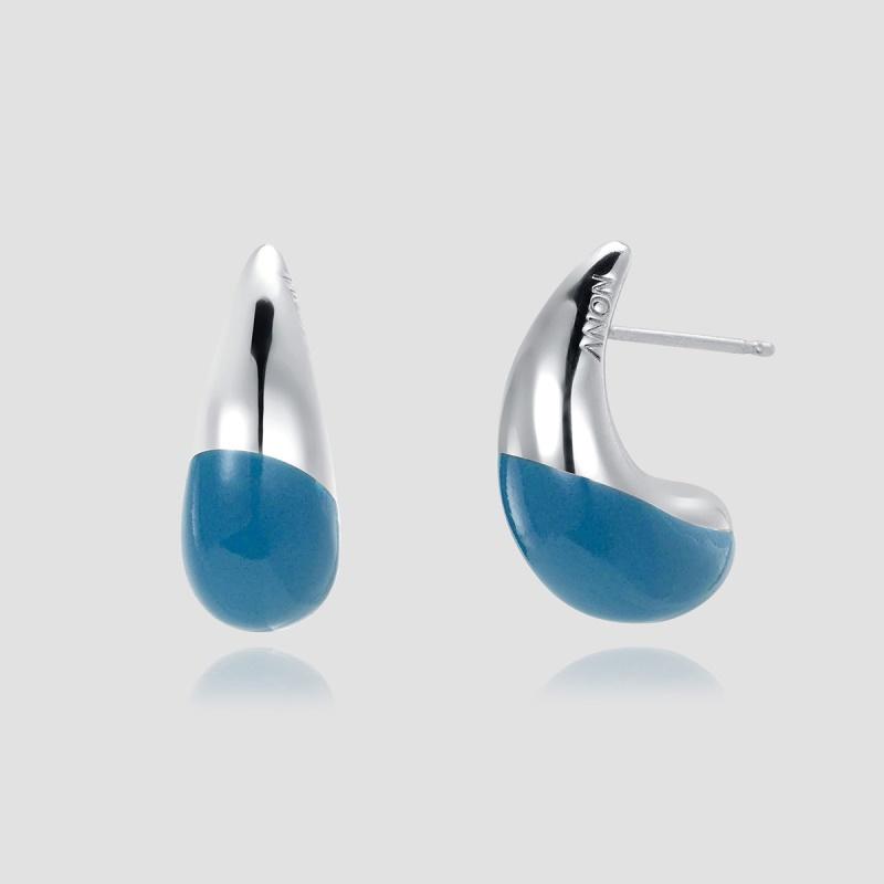 Nuts volume earrings _Turquoise blue