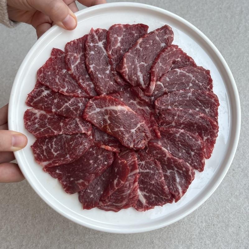 당일도축 한우 육사시미 뭉티기 + 양념장 +참기름 추가증정