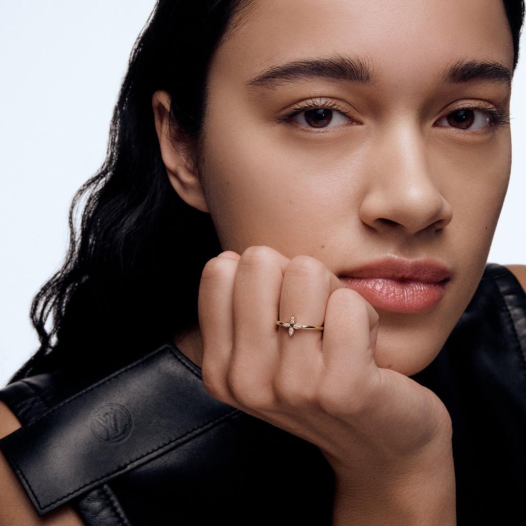 이딜 블라썸 (Idylle Blossom) 싱글 반지, 핑크 골드와 다이아몬드