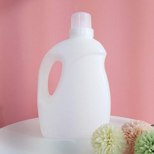 HDPE 플라스틱 세제소분용기 3리터 (반투명 용기 투명 계량캡) / 역류방지 속캡 손잡이 플라스틱통 천연세제 DIY 도소매 대용량 3L - 액체세제 | 쿠팡