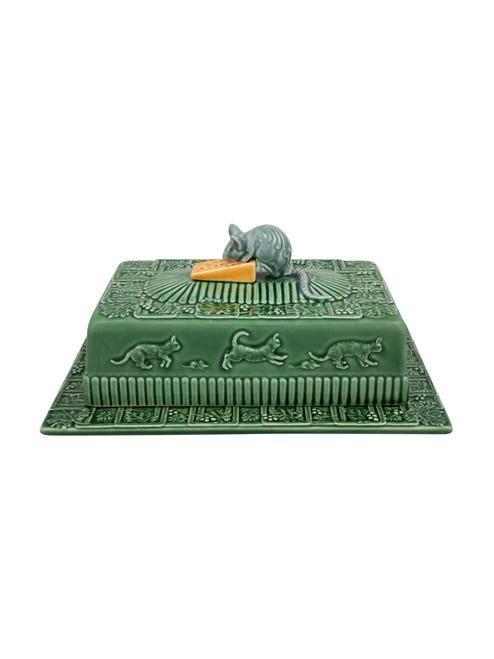 Bordallo Pinheiro Cheese Plate with Lid