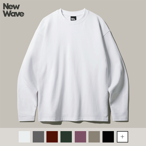 [블랙,화이트 2/7 예약배송][페플] 뉴웨이브 더블코튼 스택 긴팔티셔츠 9종 SJLT1445