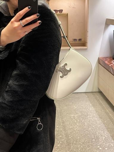 셀린느 숄더백 미니백 틸리 새틴 카프스킨 화이트 115703BF4