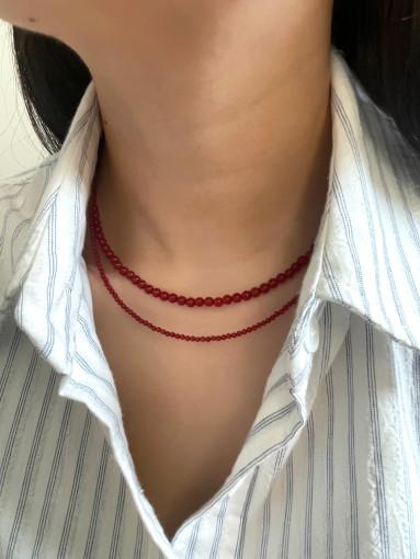 [모노로그] 천연석 자만옥 심플 써지컬 목걸이 : 모노로그.MONOLOG