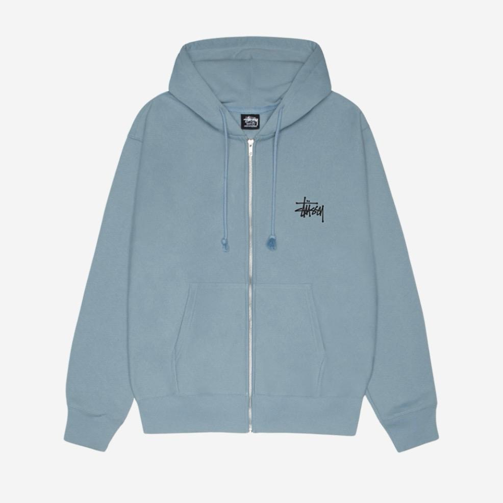 Stussy Basic Stussy Zip Hoodie Slate