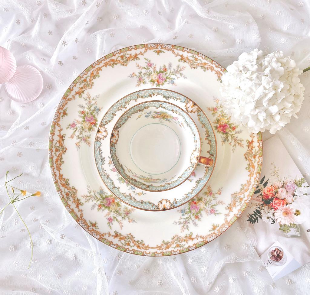 노리다케 마리에타 앤틱 디너 플레이트 빈티지접시