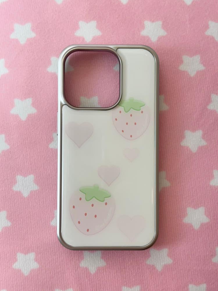 유어이모션 스트로베리 하트 실버프레임 케이스