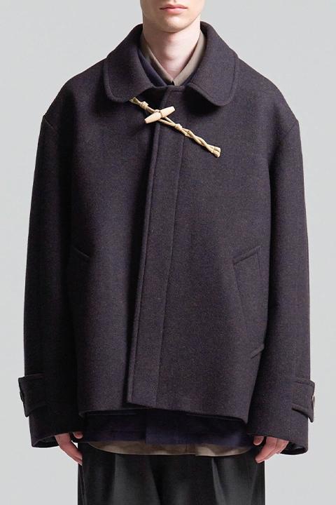 Round Collar Toggle Short Coat