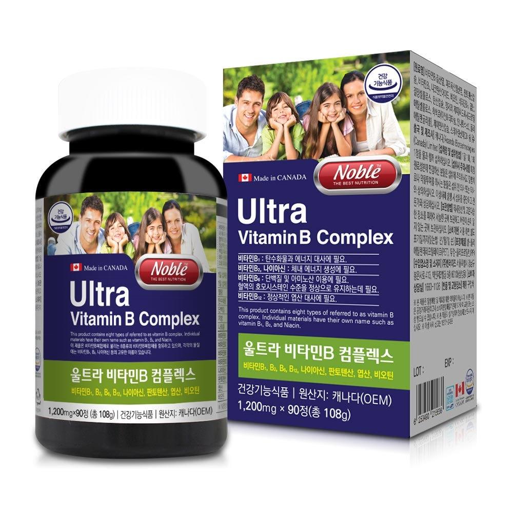 노블 울트라 비타민B 컴플렉스 3개월분 고함량 복합 영양제 90정, 1개