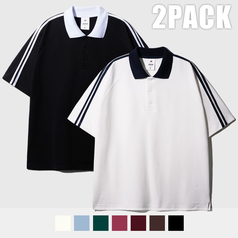 [제멋] [패키지] 포워드 오버핏 카라 반팔티셔츠 7종 2PACK OYST2559