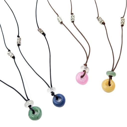 핸드메이드 빈티지 그런지 레이어드 에스닉 원석 목걸이