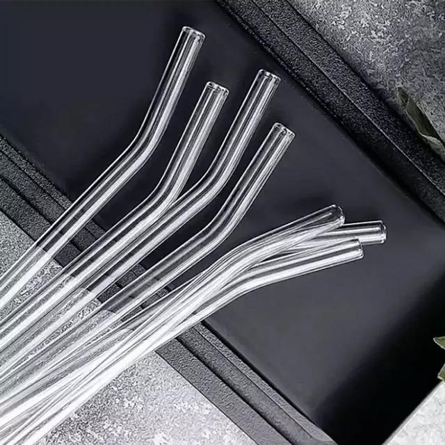 내열 유리 빨대 일자형 곡선형 13cm 15cm 20cm 23cm