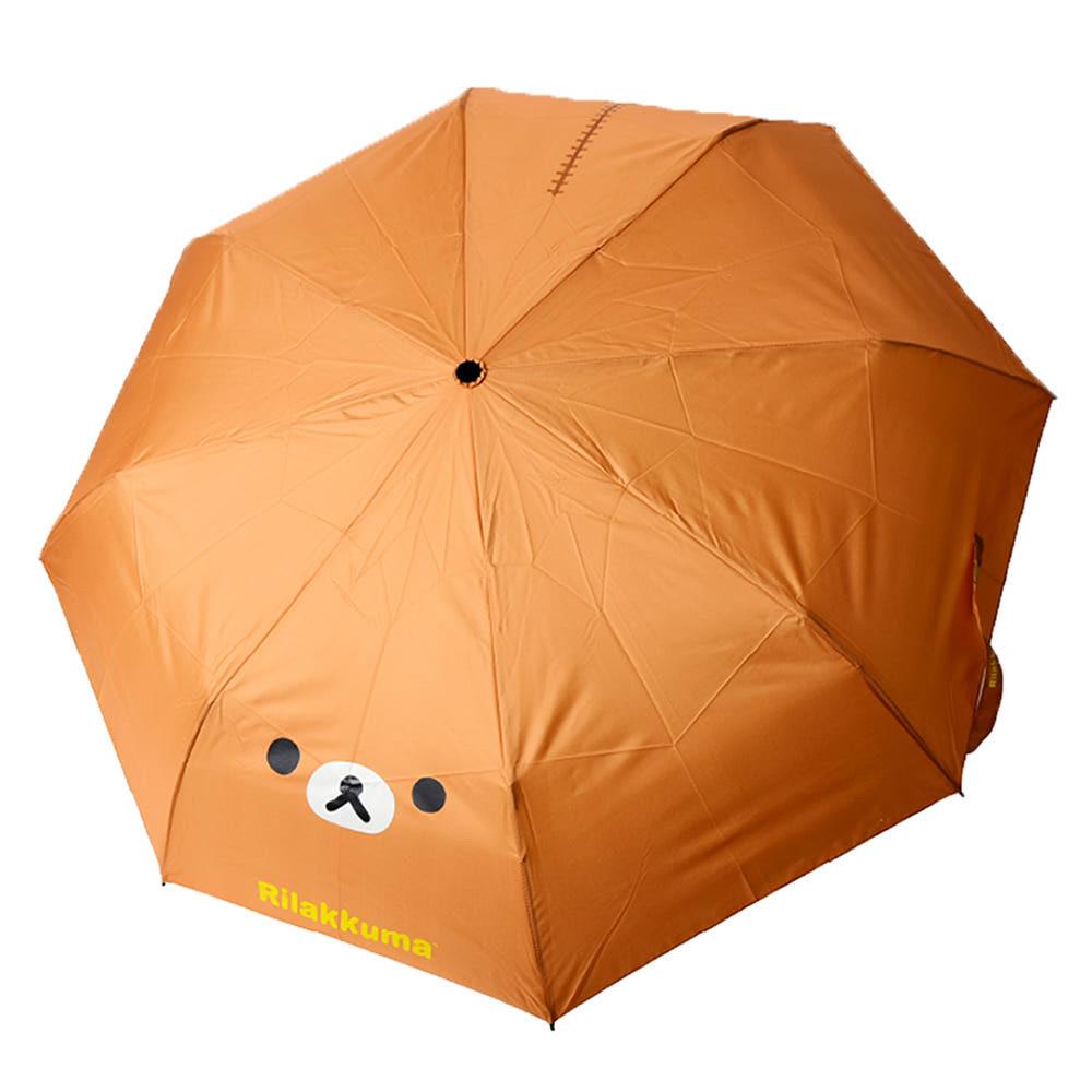 리락쿠마 얼굴 3단 수동 우산 55cm 휴대용 캐릭터 코리락쿠마 굿즈