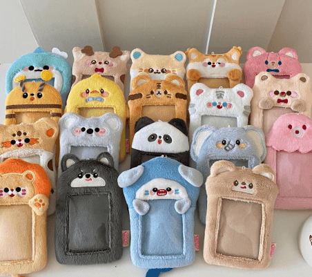 귀여운 동물들 사자 코끼리 상어 팬더 카드 포카 홀더